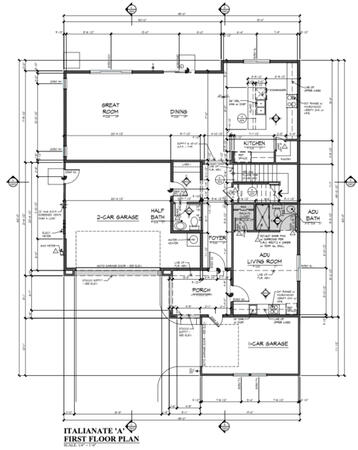 Architectural First Floor Plan